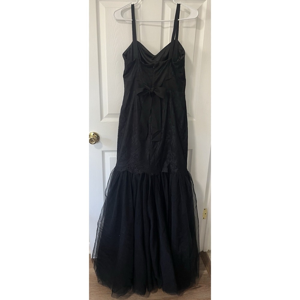 Pearl Georgina Chapman of Marchesa Women Maxi Dress Black Sleeveless Size 8 - Picture 9 of 15